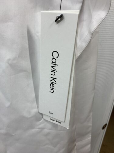 Calvin Klein Women's Long Sleeve Wrinkle Free Button Up Blouse Size 12 White