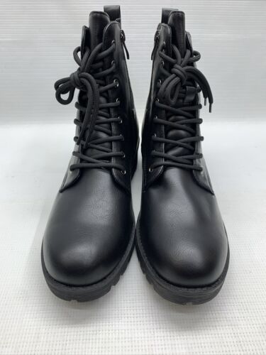 Vepose Women's Size 11 Combat Ankle Boots Lace up Inner Zipper Mid Calf Booties