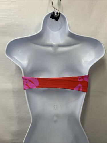 GUESS Women's Standard Reversible Bandeau Swim Top Bikini Top Size S E1GJ25MP004