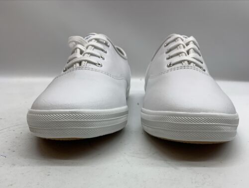 Woman's Sneakers Keds Champion Leather Sneaker Shoes White WH45750 Size 9.5 XW