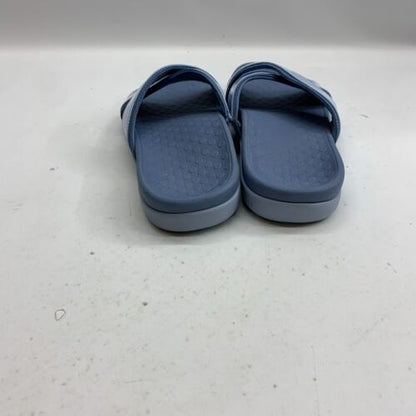 Vionic Merced I8716S1400 Womens Blue Cross Strap Orthotic Slide Sandals Size 6