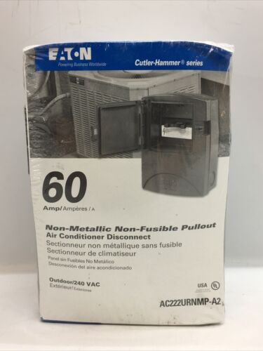 Eaton 60AMP Non Fusible Pullout Air Conditioner Disconnect Outdoor AC222URNMP-A2