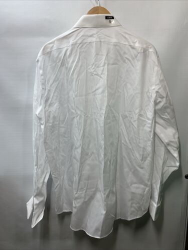 Calvin Klein Men's Dress Shirt Slim Fit Non Iron Solid French Cuff Sz 18.5 34-35