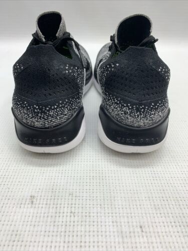 Nike Free RN Flyknit Womens Size7.5 Gray/Black Athletic Shoes Sneakers Lace-up