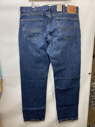 Men Jeans Levi Strauss & Co Blue Navy Denim Pants Cotton 505 Regular Size 40×32"