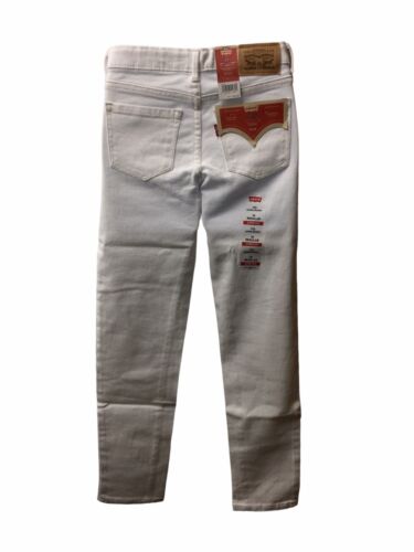 Levi's 710 SUPER SKINNY STRETCH Pants White Girls Suze 10 Regular with Pockets