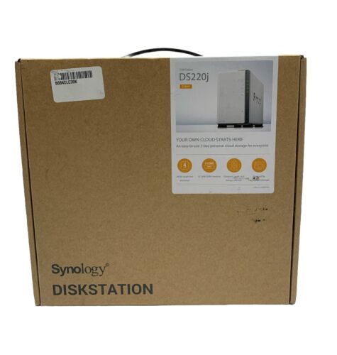 Synology DS220J 2-Bay NAS 512 MB DDR4 DiskStation 24/7 File server White/Gray