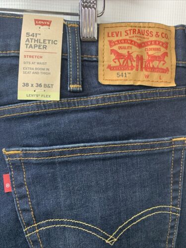 Levi's Men's 541 Athletic Taper Flex Jeans Denim 38 x 36 Big &Tall Long Pants