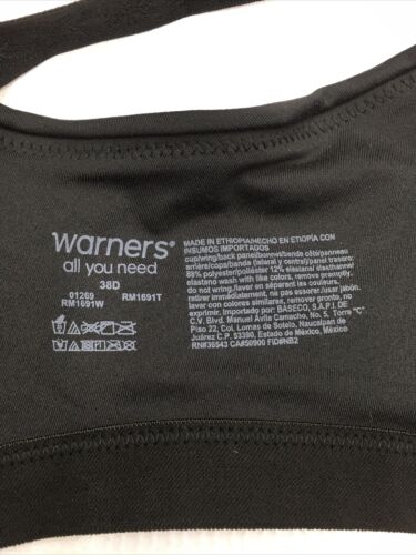 Warner's Bra Cloud 9 Bra 38D Lined Wireless Comfort T-Shirt Full Cup 01269-024