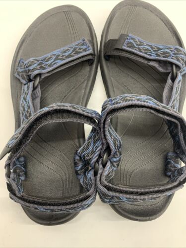 Teva Men's Hurricane 4 Hook+Loop Sport Sandal Black/Blue 1093379 Open Toe Size 8