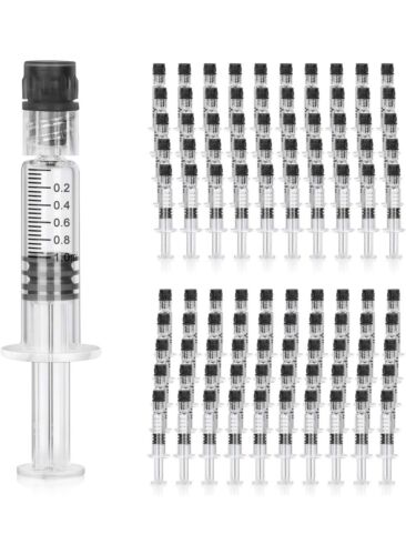 1ml - Glass Syringe With Luer Lock & Metered Capacity 800ct For Lab Thick Liquid