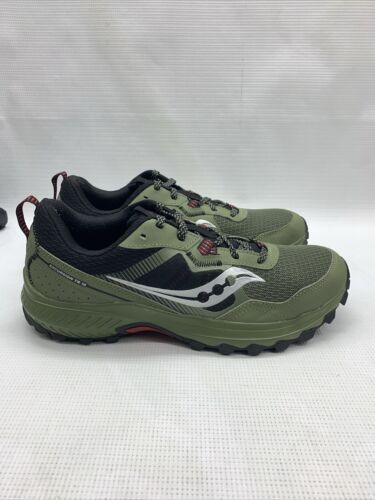 Saucony Womens Excursion S20744-41 Green Running Shoes Size 9.5 Lace-up Sneaker