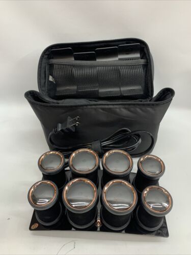 T3 Volumizing Hot Rollers Luxe 8 Rollers & Clips in Heat Sensitive Carrying Case