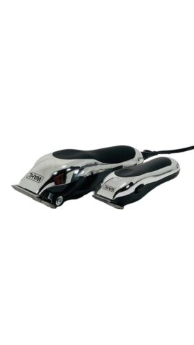 Wahl 79524-5201 Deluxe Chrome Pro Hair and Beard Clipping Trimmers Kit Corded