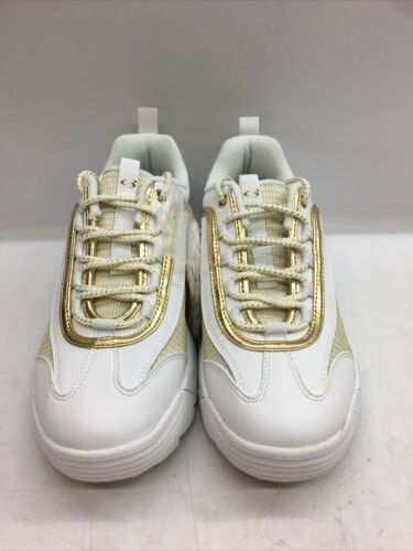 Skechers Womens Concept 3 112002 White/Gold Shoes Size 6 Outdoor Sneaker Lace-up