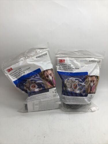 6300 1/2 Facepiece Reusable Respirator Respiratory Protection Size Large 2 Pack