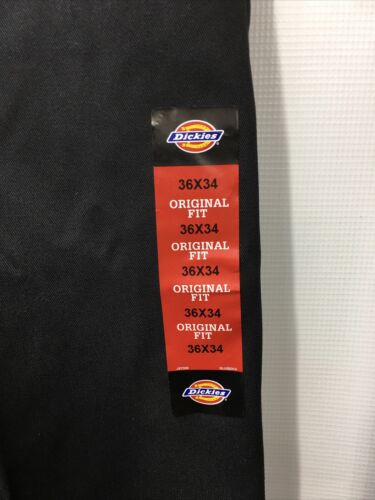 Dickies Men's 874 Original Fit Flat Front Easy Care Black Work Long Pants 36x34