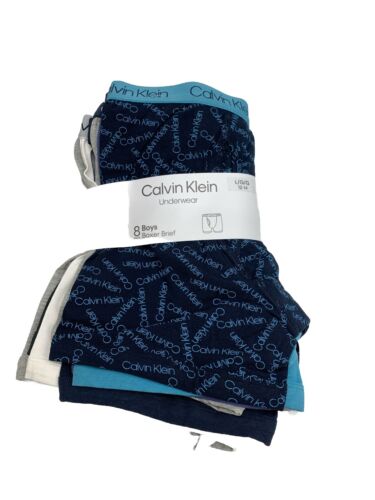 Calvin Klein Boys' Youth Boxer Briefs Underwear Short Large (12-14) 8 Pack