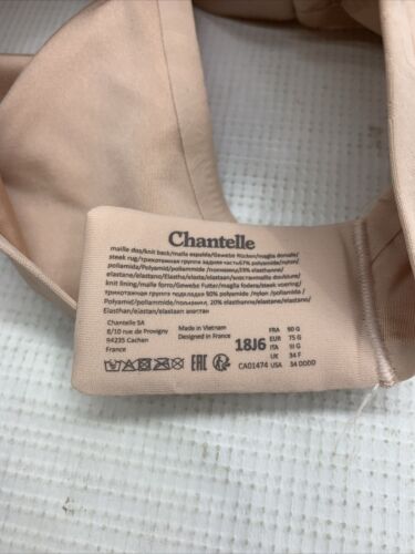 CHANTELLE Women's 18J6 Comfort Chic Full Coverage Memory Bra Nude Rose Size 34G