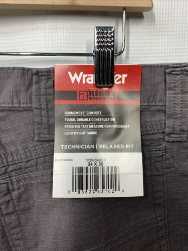 Wrangler Men's Riggs Workwear Technician Pant 103W045CH Ripstop Green Size 44x32