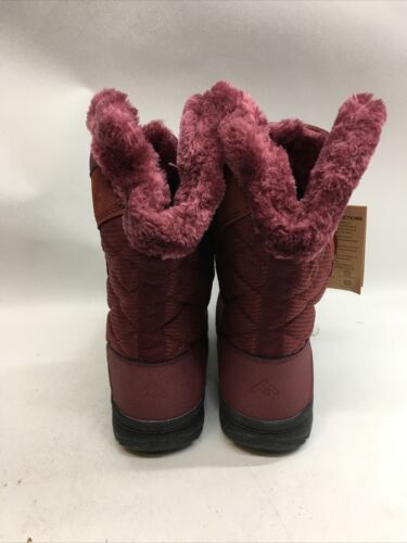 Fanture Vigornity II Women's Snow Boots Lace Up Closure Mid-Calf Red Size 7