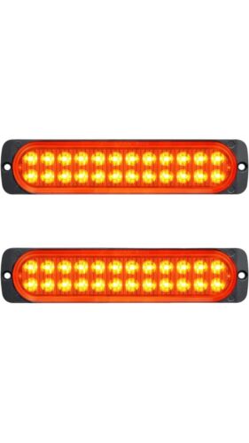 Aluminum Housing Amber LED Trailer Turn Signal Brake Parking Side Make - 2 Pack