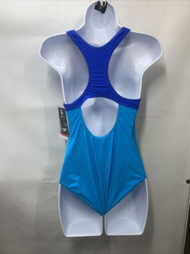 Speedo Womens One Piese Blue/green Swimsuit Teen Size 16 Swimwear 87714001462