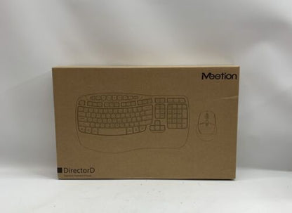 MEETION Director D Ergonomic USB/Bluetooth Wireless Keyboard Mouse Combo Black