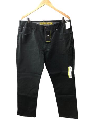 Lee Men's Extreme Motion Straight Taper Jean Pants 102015035 Size 28x29 Black