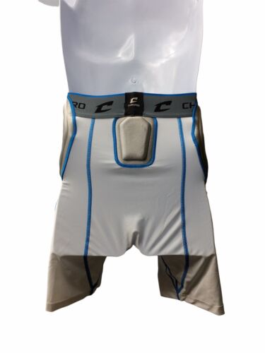 Champro Bull Rush 5 Pad Football Girdle Adult Men Small White Poly/spandex blend