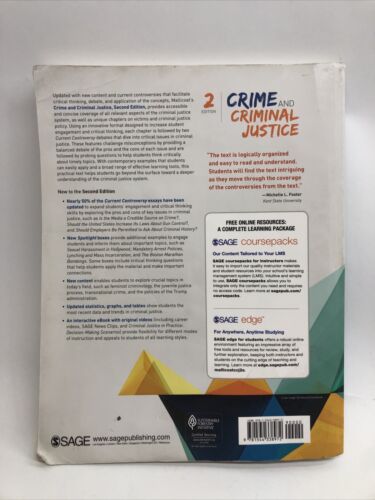 Crime and Criminal Justice : Concepts and Controversies by Stacy L. Mallicoat