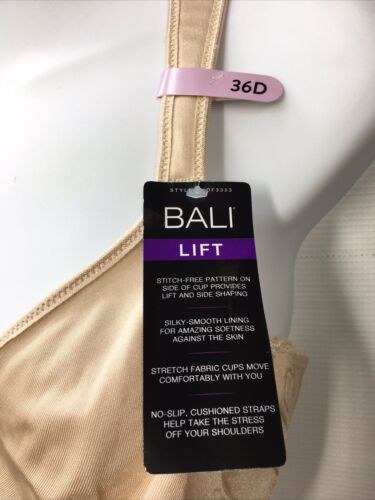 Bali Women's Live it Up Seamless Underwire Bra 3353 Size 36D Stretch Soft Taupe