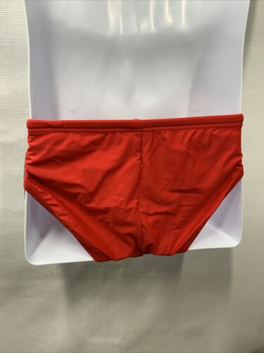 Mens Speedo Swimwear Solar 1" Swim Brief Red Swimsuit Size 34 Underwear Bottom