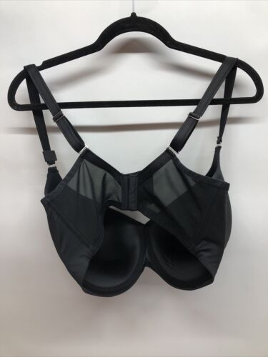 Curvy Couture Black Tulip Smooth Convertible T-Shirt Bra 38H 1274 Lightweight