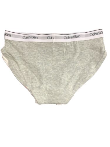 CALVIN KLEIN Girls Large Bikini Modern Cotton Underwear Pink White Gray - 3 Pack