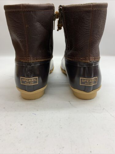 Women's Sperry Top-Sider Saltwater Duck Ankle Boots in Brown STS91176 Size 8