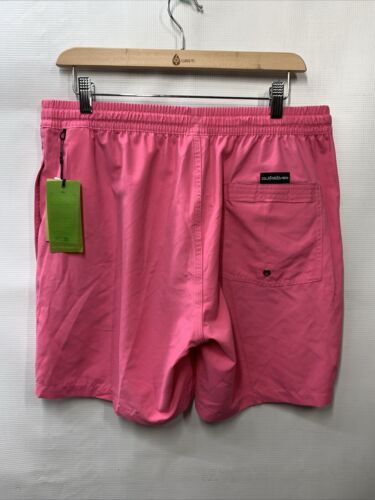 Quiksilver Micro Dose Volley Boardshort Men's L Swim Trunk Unlined Pockets Pink