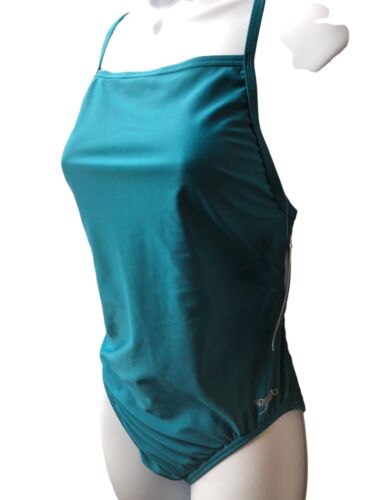 Speedo Women's Swimsuit One Piece Prolt Flyer Back 10/36 Ocean Depths Teal NWT