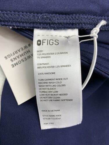 FIGS Kade Cargo Scrub Long Pants Small Size XS Navy Blue T21004P with Pockets