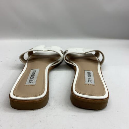 Steve Madden Haydn Women's Leather Sandals White US Women’s Size 6.5 Open Toe