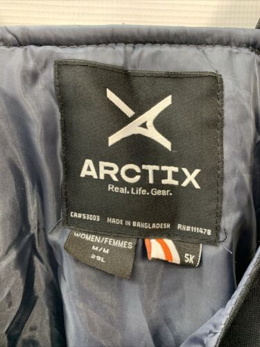 Arctix Womens Essential Insulated Snow Bib Overalls Water Resistant Size M Black