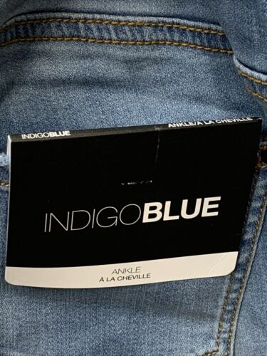 Indigo Blue Skinny Pre-Pregnancy Maternity Ankle Long Pants Size Large 99402-99