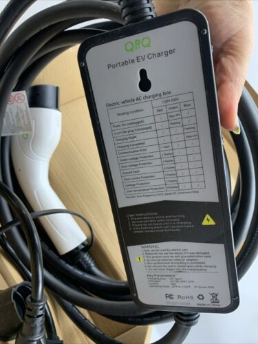 QPQ Level 1-2 EV Charger, 16 Amp 110-240V Portable Electric Car Charger, Elec...