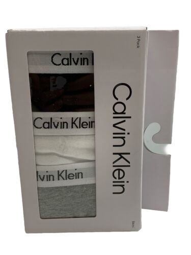 Calvin Klein Women's QD3588-999 Carousel Bikini Panty Underwear - 3 Pack Small