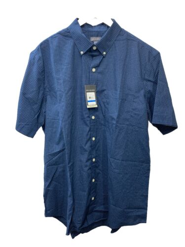 Van Heusen Men's Big and Tall Wrinkle Free Short Sleeve Button 67012 Size XLT