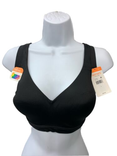 Warner's No Side Effects Wirefree Contour Lightly Lined Bra Black RA2231A Large