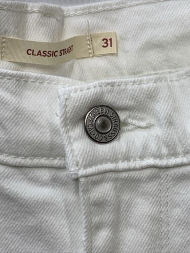 Levis CW-4821 Classic Jeans 31Wx30L Size 12m Straight Mid Rise Long Pants White