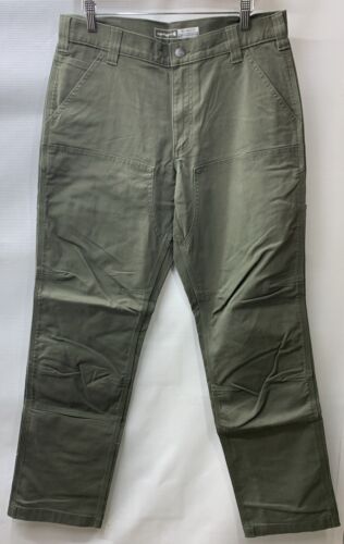 Carhartt Rugged Flex Relaxed  Canvas Double-Front Utility Work Pant 32x32 Green