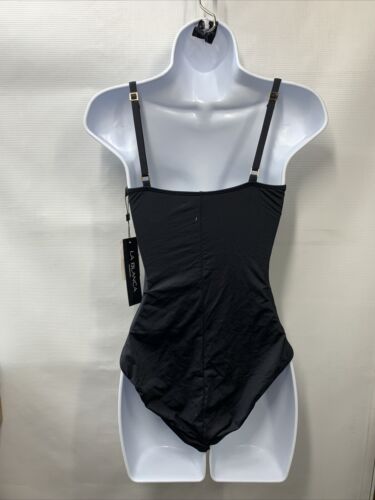 La Blanca Standard Island Goddess Lingerie One Piece Swimsuit Black LB0IG24 SZ 6