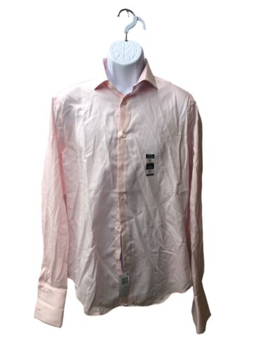 Calvin Klein Men's Dress Shirt Slim Fit Collar Non Iron Size M 15-1/2 34/35 Pink